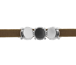 Elastic Bracelet Setting #7938 Silver/Brown for Rivoli SS47 Stones (2 Pieces) 